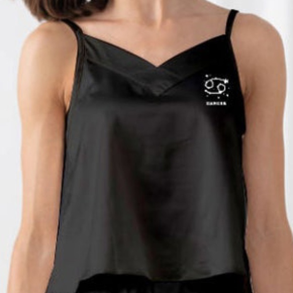 CANCER ZODIAC SILK TOP - Picture 1 of 8